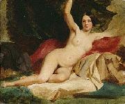 William Etty Female Nude In a Landscape